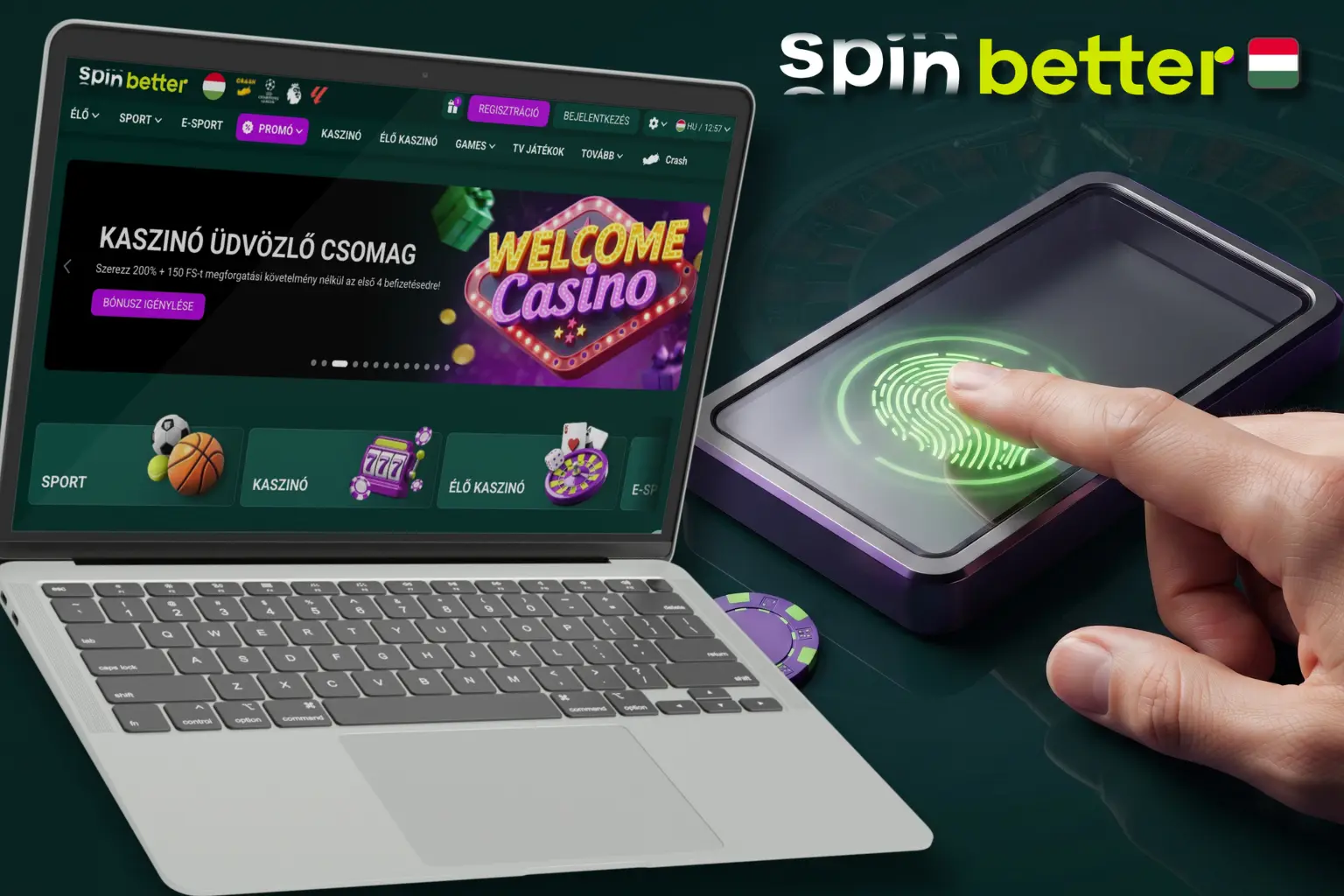 Spinbetter belépés biztonságos online azonosítással és kétfaktoros fiókvédelemmel